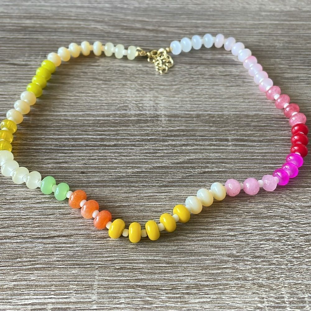 Bohemian rainbow necklace N225 - Picture 3 of 4